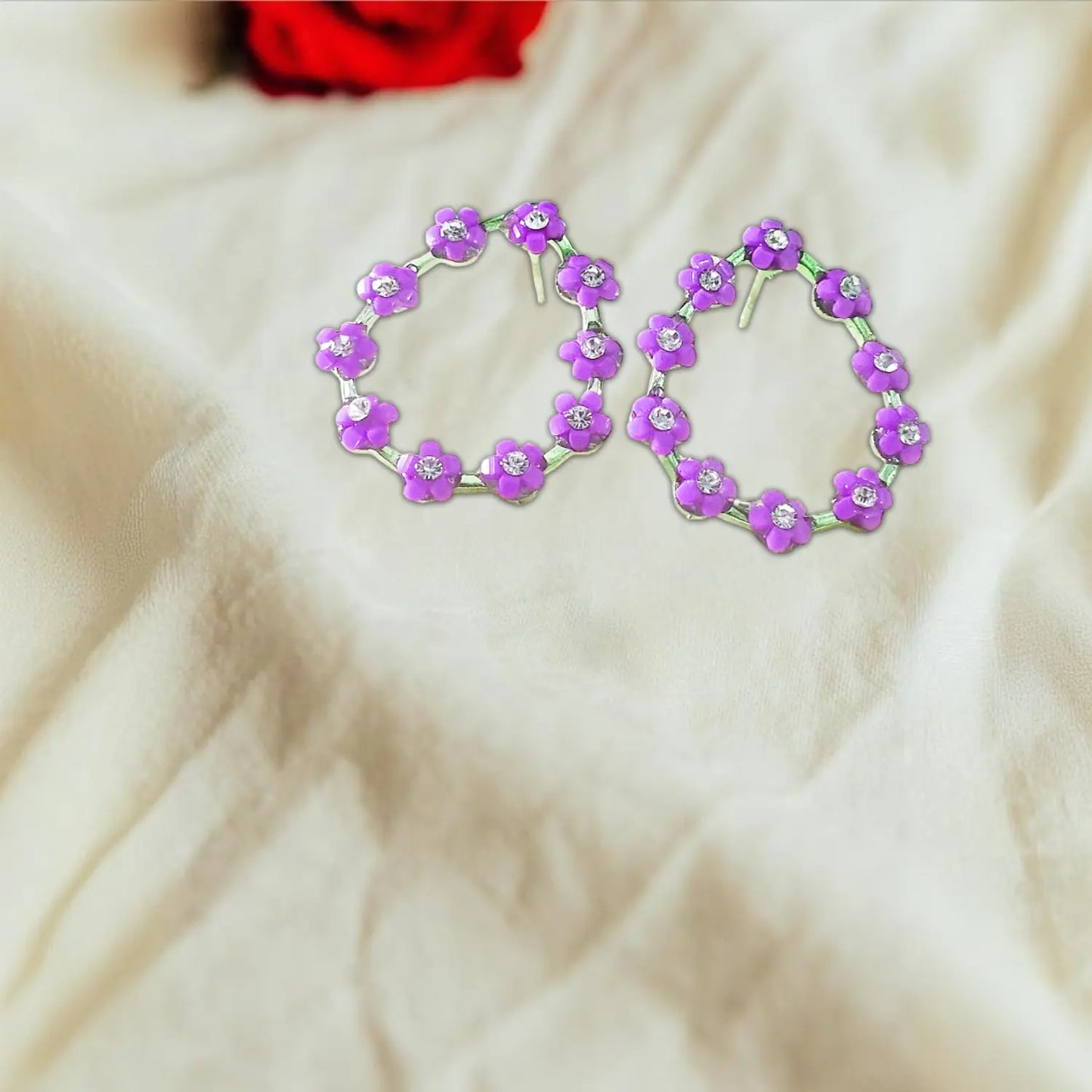 Trending flower earrings Attractive Sister