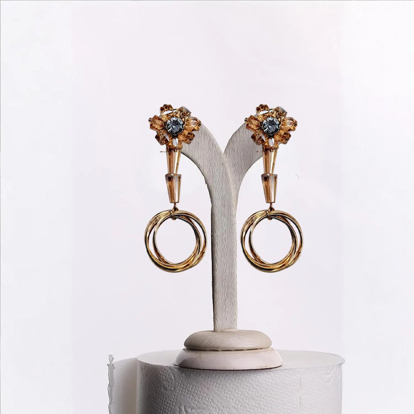 Radiant Blossoms: Exquisite Statement Earrings Attractive Sister