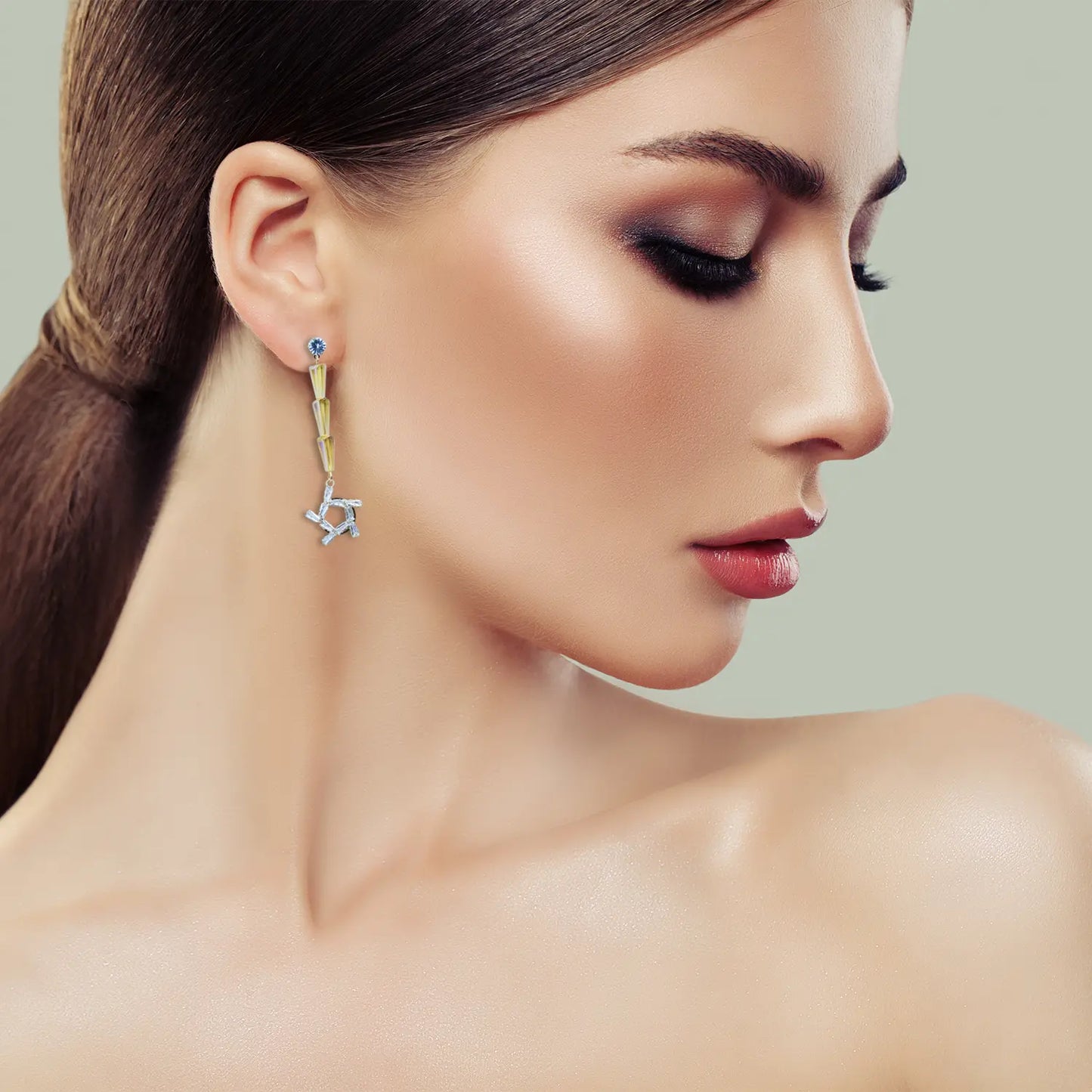 Classic Star Stud Earrings Attractive Sister