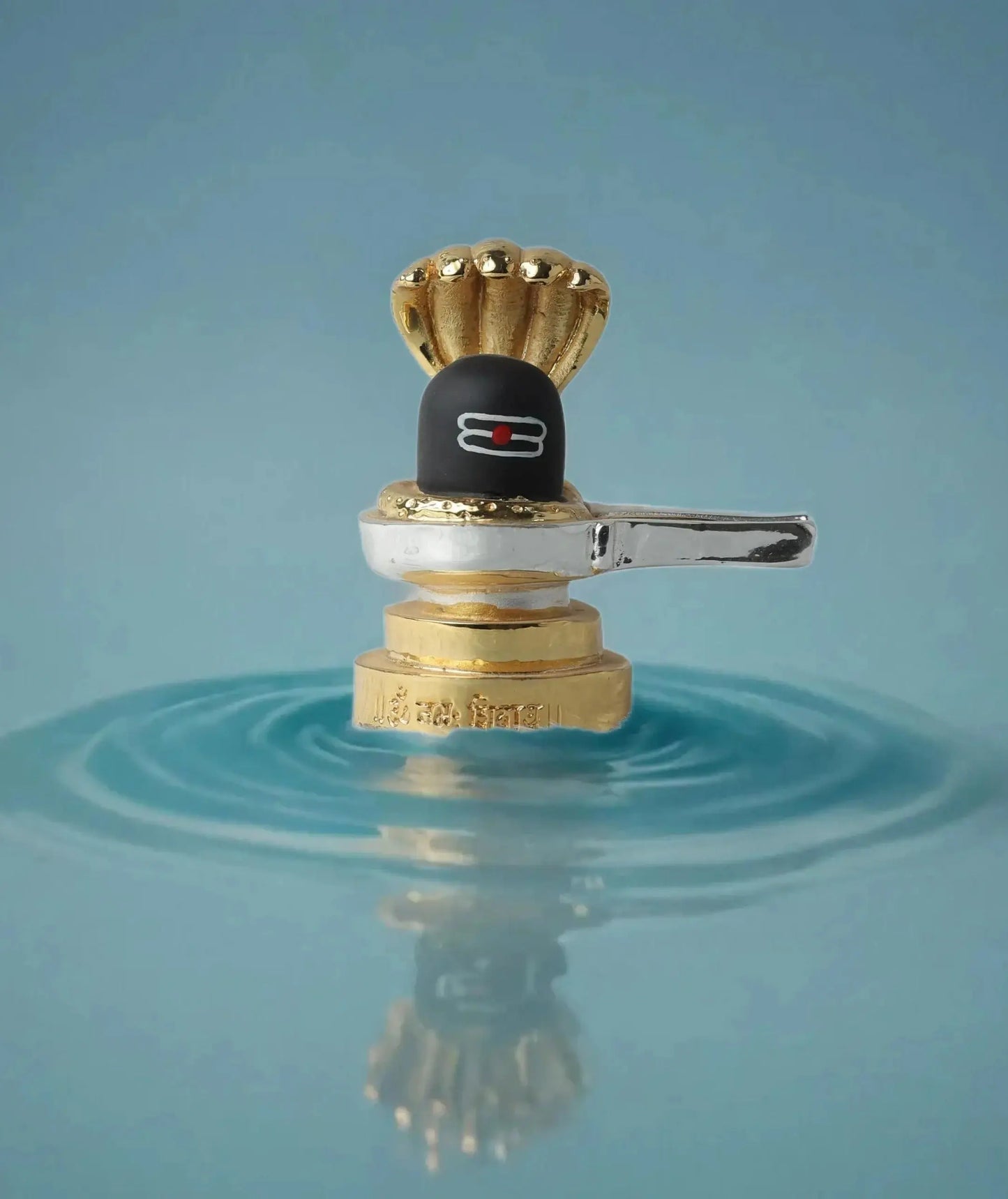 Gold & Silver Plated Shivling – 3x1.50x3.75 Inches, 100 Grams | Sacred Hindu Religious Idol for Pooja & Home Temple Attractive Sister
