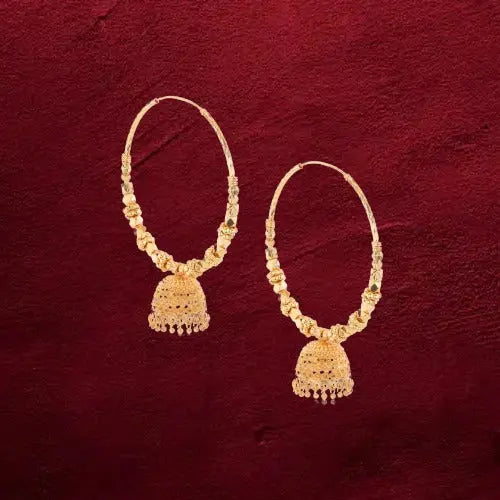 "1 Gram Gold Plated Jhumka Earrings" Attractive Sister