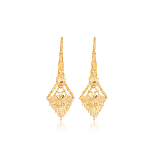 Gold-Plated Bridal Jhumka Earrings | Traditional & Trendy Jewelry Attractive Sister