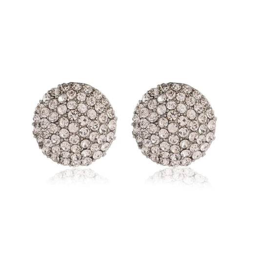 Women’s Silver Beads Round Shape Ethnic Stud Earrings for Women Attractive Sister