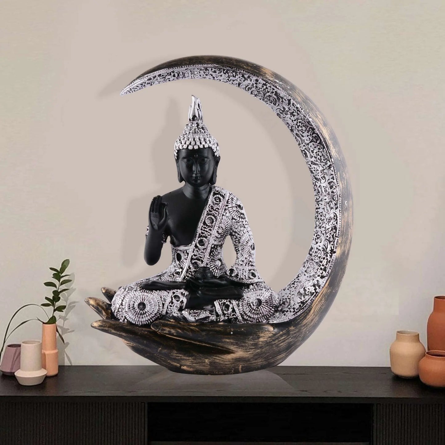 M/S PREM CRAFTS Gautam Buddha Statue Showpiece Idol Figurine for Feng Sui, Vastu, Home Decor, Office, Diwali, Gifting, Living Room, Bedroom, Study Table -21 M/S PREM CRAFTS