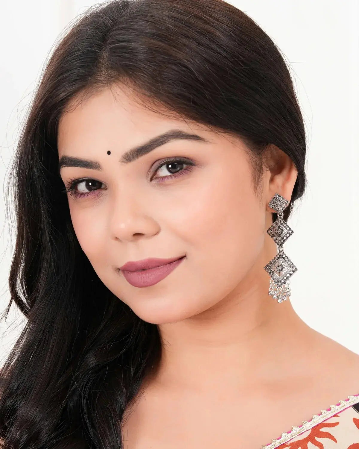 Women Traditional Silver AZ838-OXidised Jhumka Set | German Silver Chand Baliyan & Jhumkas Earrings for Women | Birthday & Anniversary Gift Attractive Sister