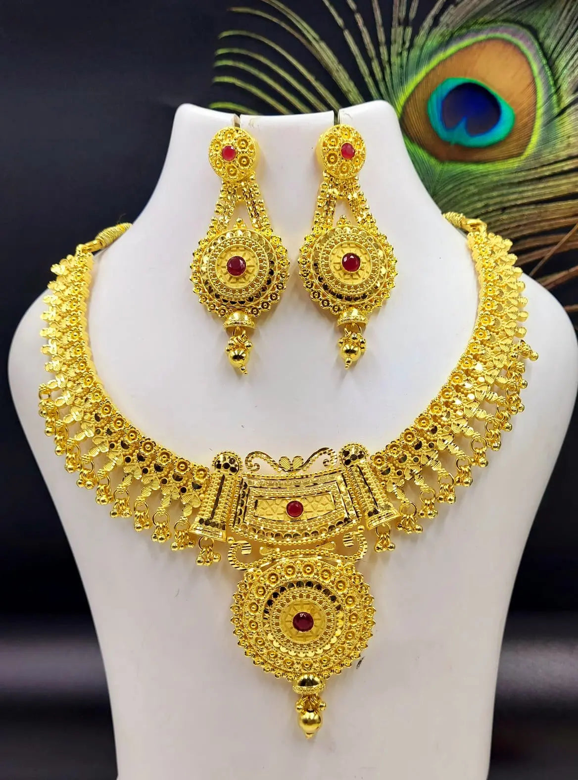 "Minimalist One-Gram Gold-Plated Necklace Set Lightweight and Elegant " - Attractive Sister