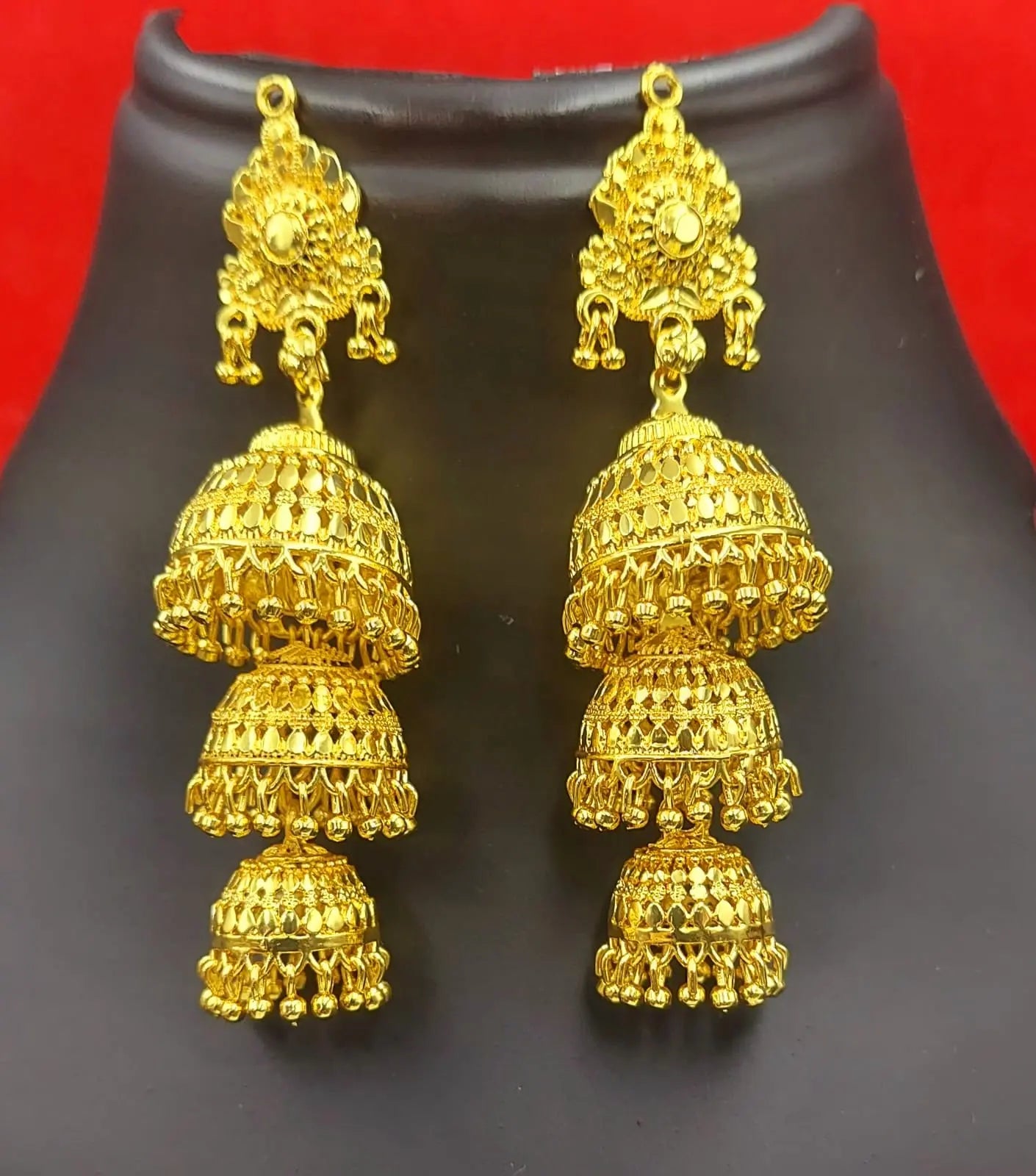 Attractive Sister Bridal Bliss Ethereal Elegance Gold plated Earrings | Handcrafted Wedding Jewelry Attractive Sister