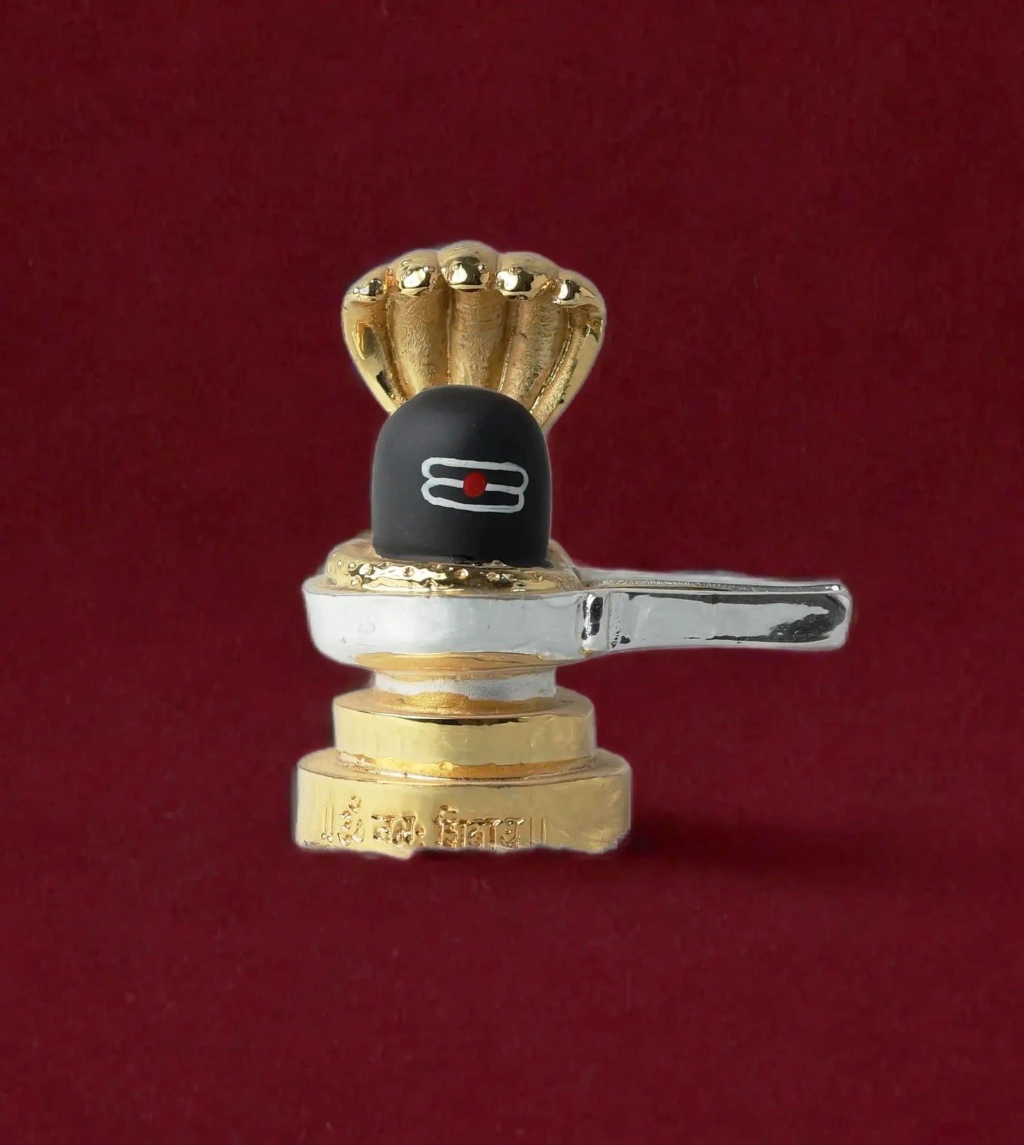 Gold & Silver Plated Shivling – 3x1.50x3.75 Inches, 100 Grams | Sacred Hindu Religious Idol for Pooja & Home Temple Attractive Sister