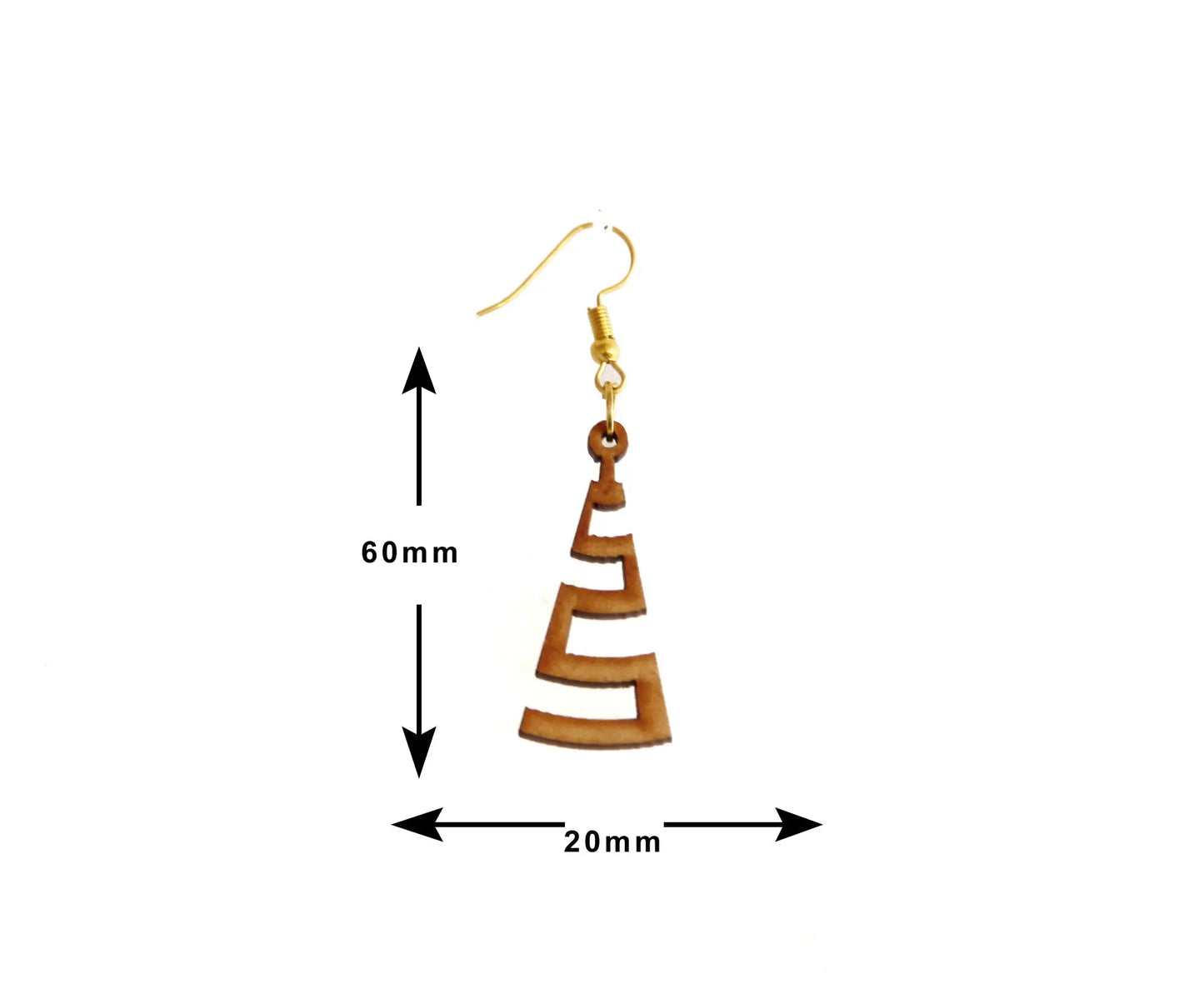 Handmade Wooden Earrings - Nature-Inspired and Unique Designs Attractive Sister