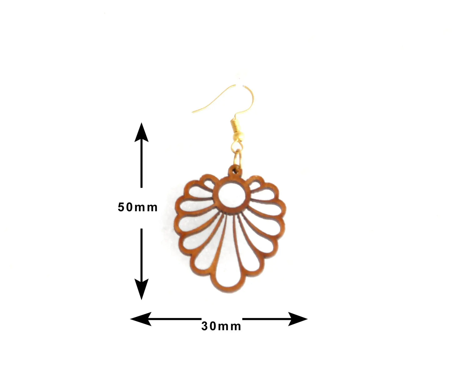 Handmade Wooden Earrings - Nature-Inspired and Unique Designs Attractive Sister