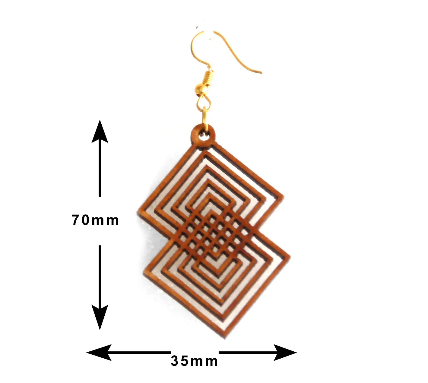 Geometric Wooden Earrings - Lightweight and Stylish Attractive Sister
