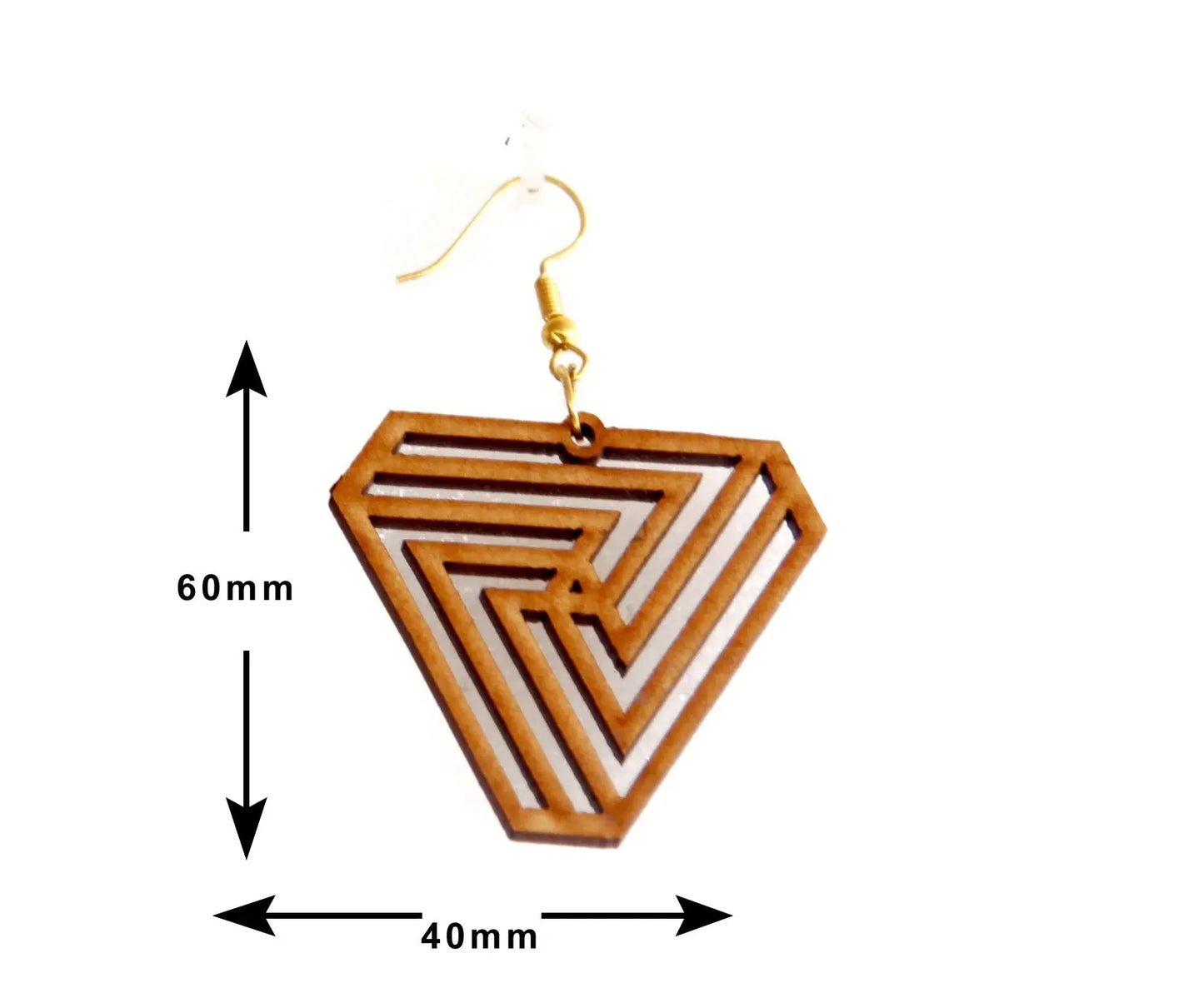 Geometric Wooden Earrings - Lightweight and Stylish Attractive Sister