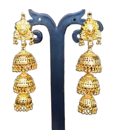 Attractive Sister Bridal Bliss Ethereal Elegance Gold plated Earrings | Handcrafted Wedding Jewelry Attractive Sister