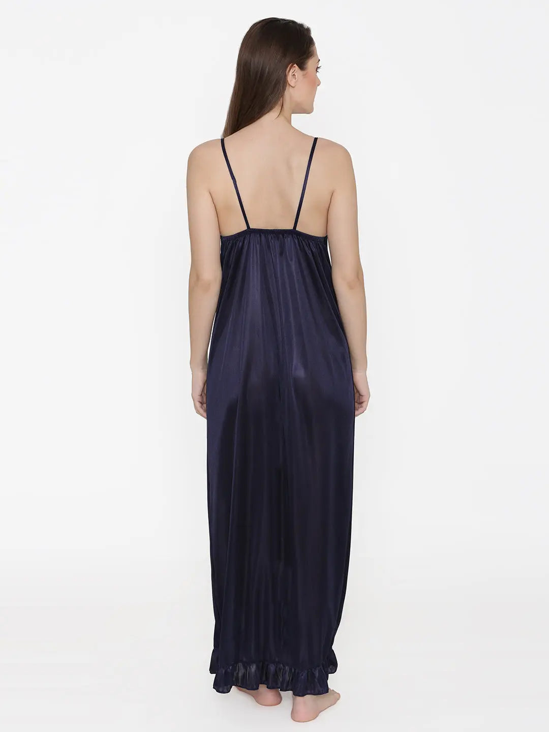 Elegant Multi-Color Solid Nightdress - Navy Blue, Pink, Red Attractive Sister