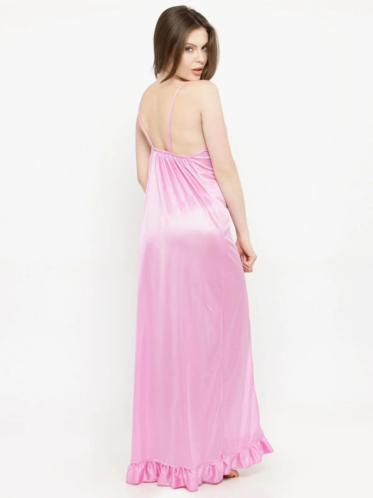 Elegant Multi-Color Solid Nightdress - Navy Blue, Pink, Red Attractive Sister