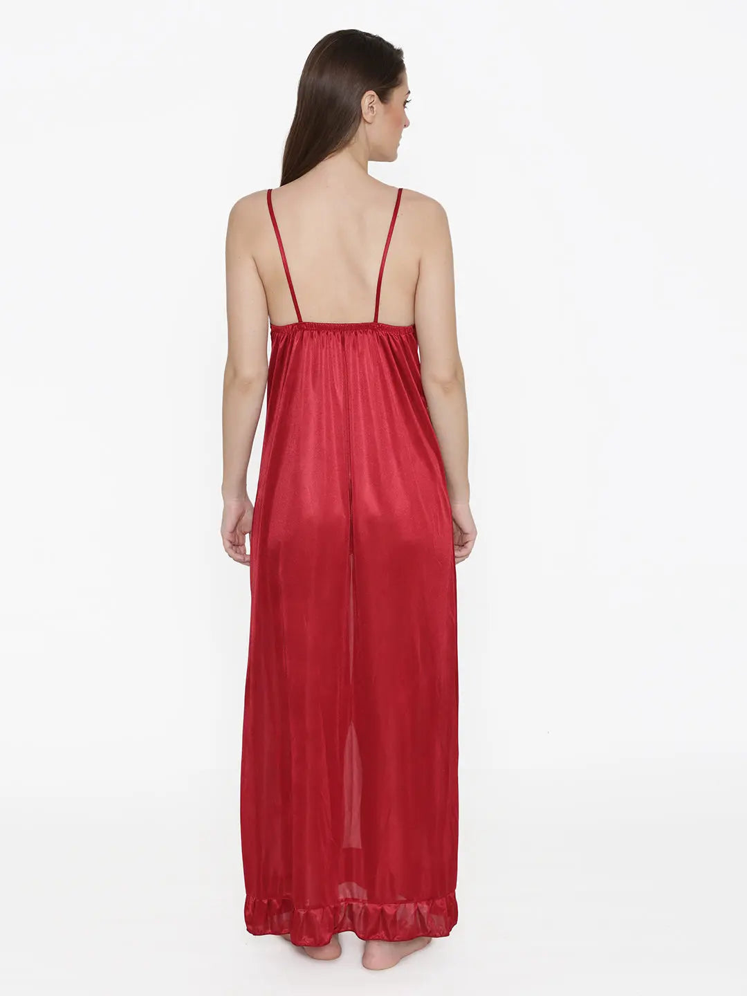 Elegant Multi-Color Solid Nightdress - Navy Blue, Pink, Red Attractive Sister