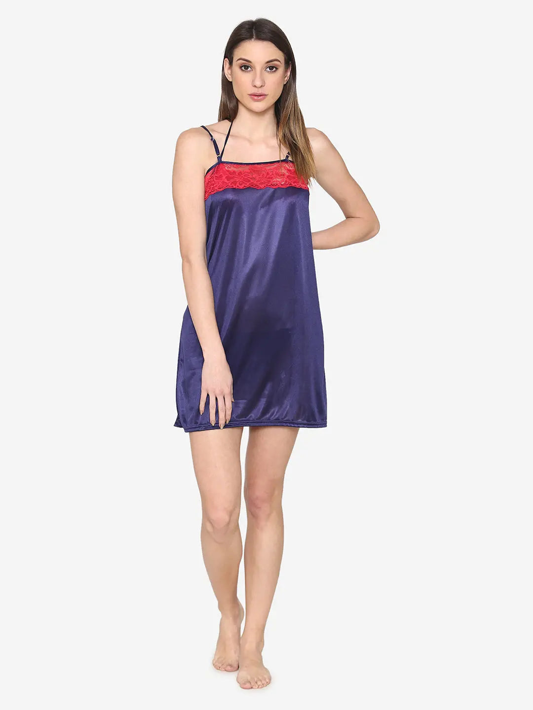 8-Piece Maroon Satin Nightwear Set for Women Attractive Sister