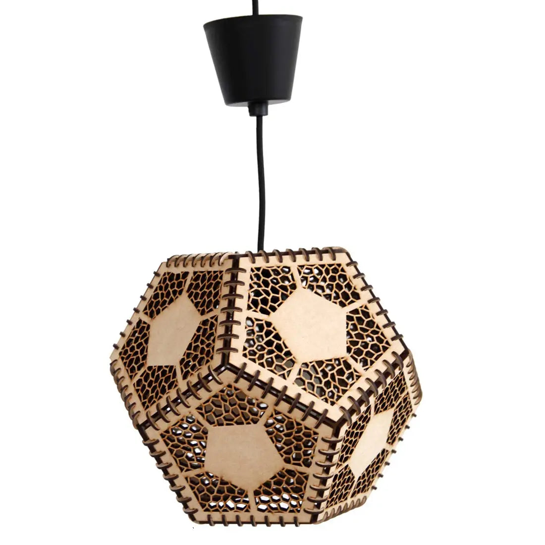Cubist Hexagon Moroccan Hanging Light – Handcrafted Brass Pendant Ceiling Light for Living Room, Bedroom & Home Décor Attractive Sister