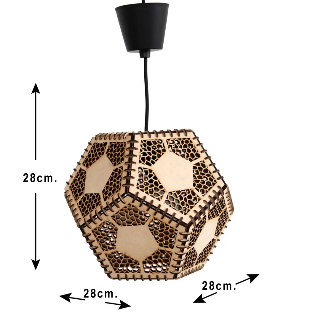 Cubist Hexagon Moroccan Hanging Light – Handcrafted Brass Pendant Ceiling Light for Living Room, Bedroom & Home Décor Attractive Sister