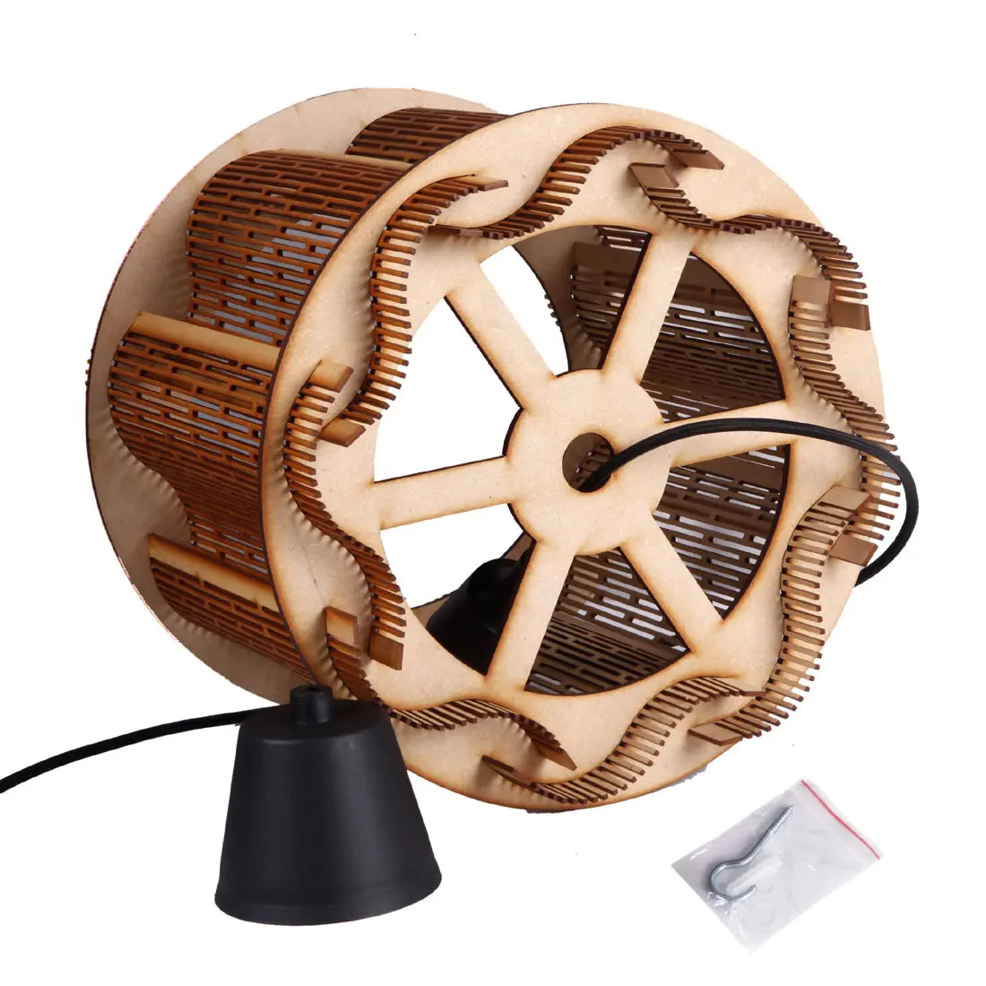 Wooden Hanging Pendant Light | Ceiling Decorative Chandelier Lamp for Dining Room, Living Room, Bedroom | Modern Rustic Ceiling Light Fixture Attractive Sister