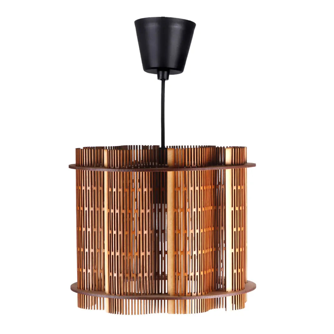 Wooden Hanging Pendant Light | Ceiling Decorative Chandelier Lamp for Dining Room, Living Room, Bedroom | Modern Rustic Ceiling Light Fixture Attractive Sister