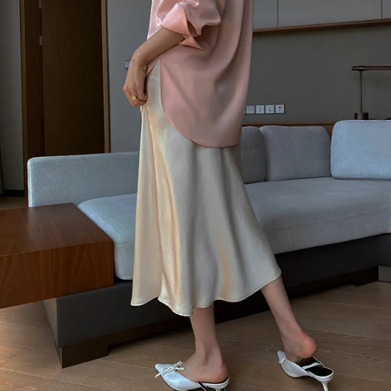 Cold Style French Style Solid Color Skirt Women's Clothing CJ