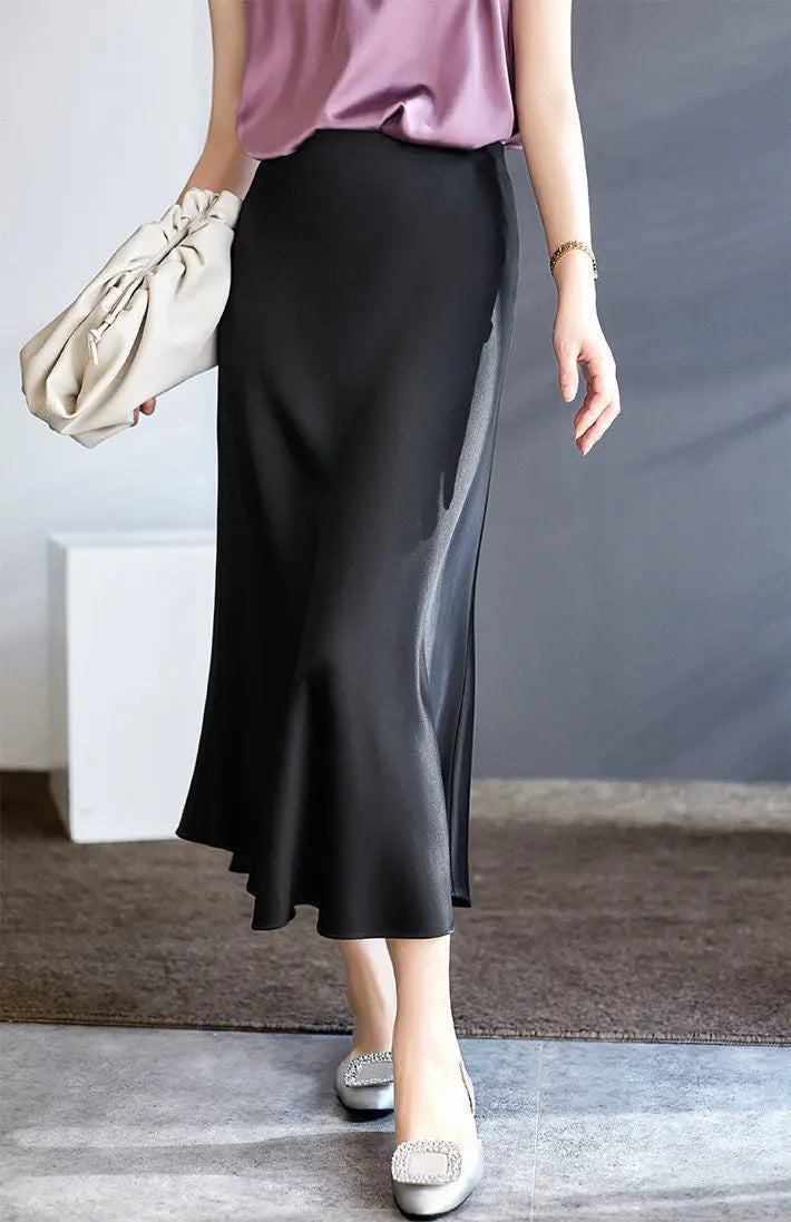 Cold Style French Style Solid Color Skirt Women's Clothing CJ