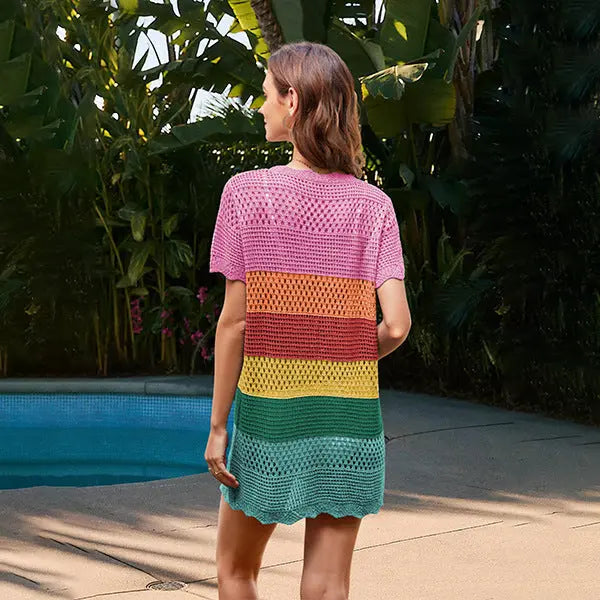 Women's Crocheted Hollow Blouse Knitted CJ