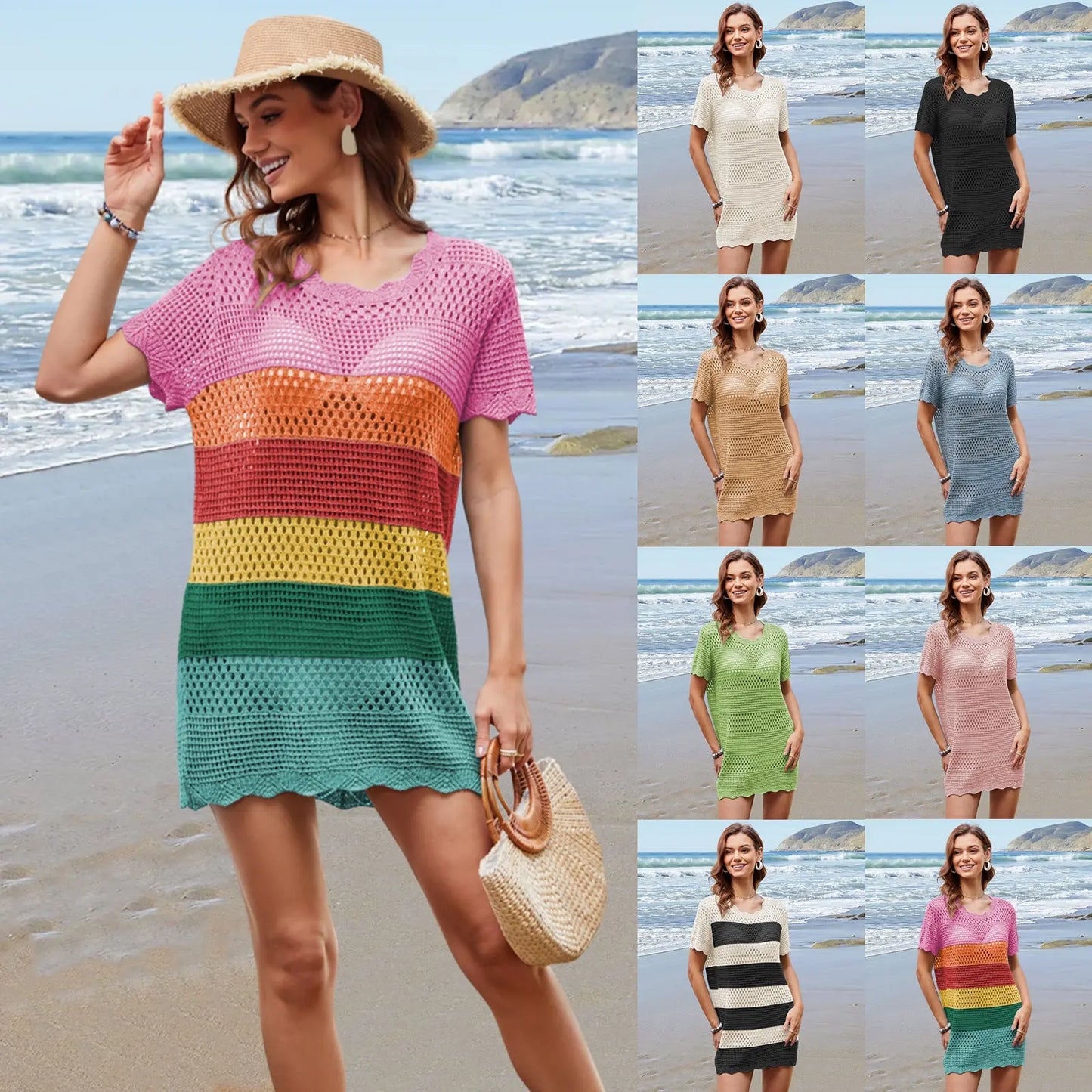 Women's Crocheted Hollow Blouse Knitted CJ