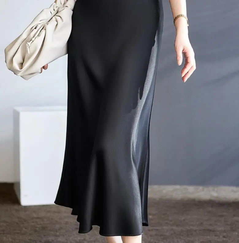Cold Style French Style Solid Color Skirt Women's Clothing CJ