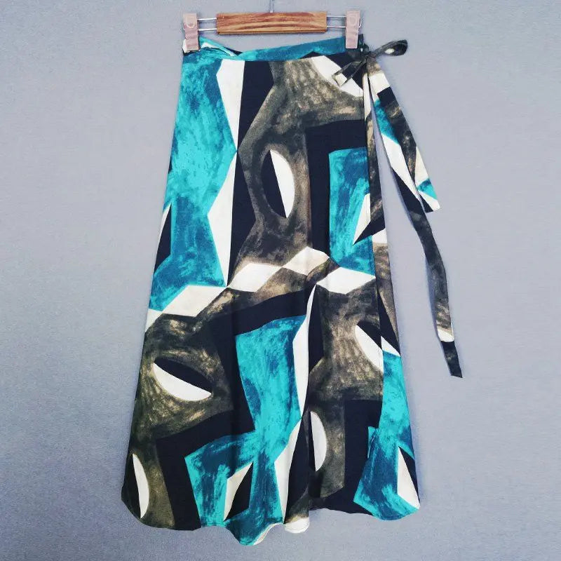 Sun-proof Skirt Chiffon Half-length High Waist A- Line With Lining CJ