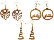 Handmade Wooden Earrings - Nature-Inspired and Unique Designs Attractive Sister