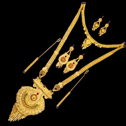 Elevate Your Elegance with Our 2 Gram Gold Combo Necklace Set - Attractive Sister