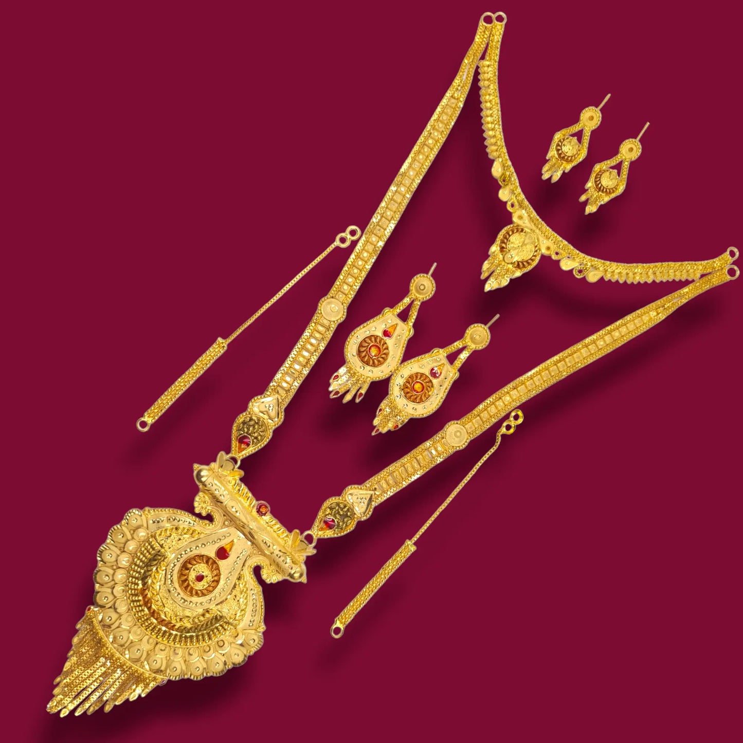 Elevate Your Elegance with Our 2 Gram Gold Combo Necklace Set - Attractive Sister