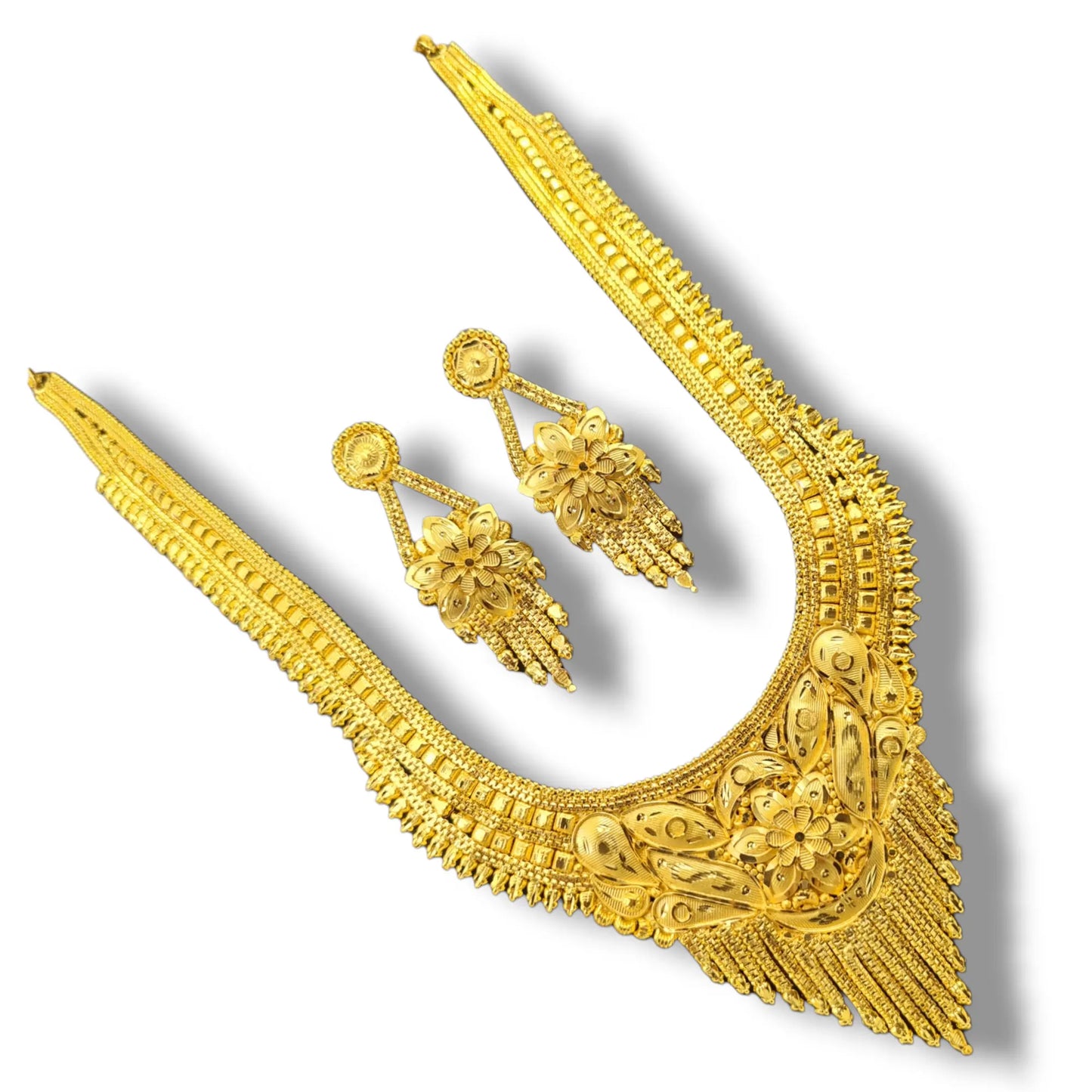 Handmade Gold-Plated Long haram Necklace with Intricate Workmanship - Attractive Sister