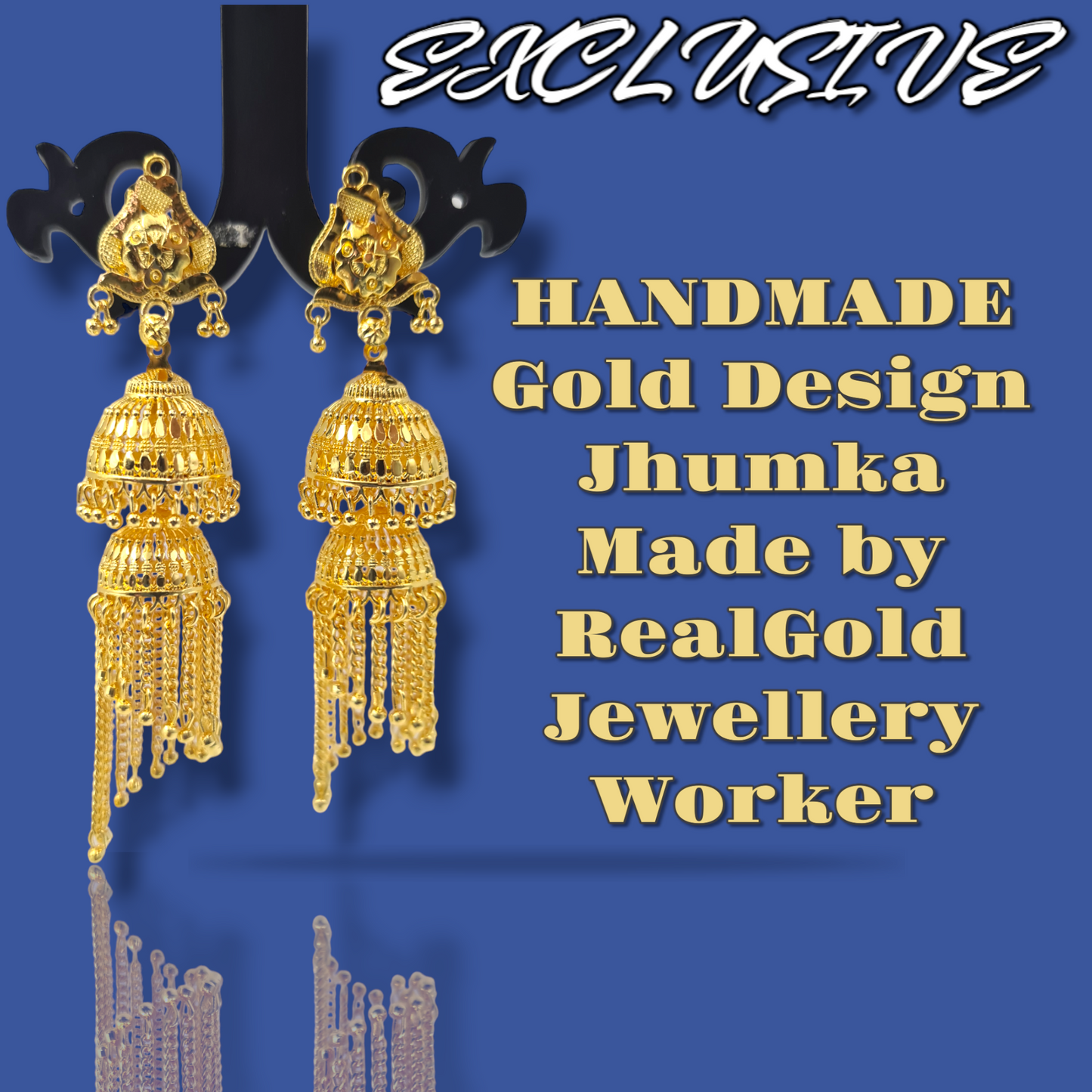 Opulent Gold-Plated Double Curtain Jhumka Earrings – Traditional Indian Bridal Jewelry for Special Occasions - Attractive Sister