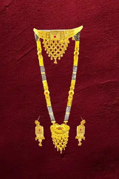 Stunning One Gram Gold Necklace Set Combo with Earrings – New Trends - Attractive Sister