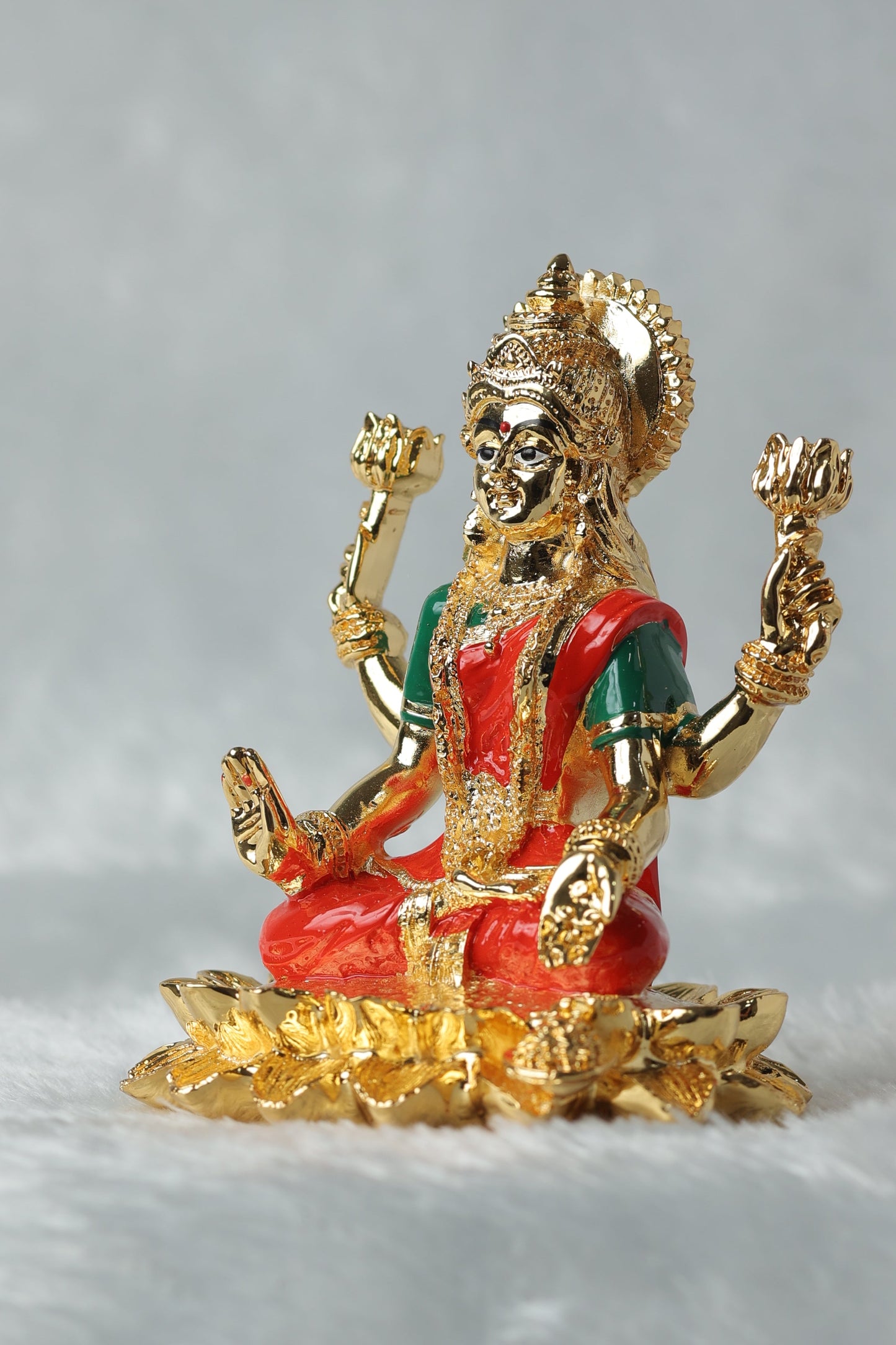Diwali Special Gold Plated Laxmi Ji Statue Attractive Sister