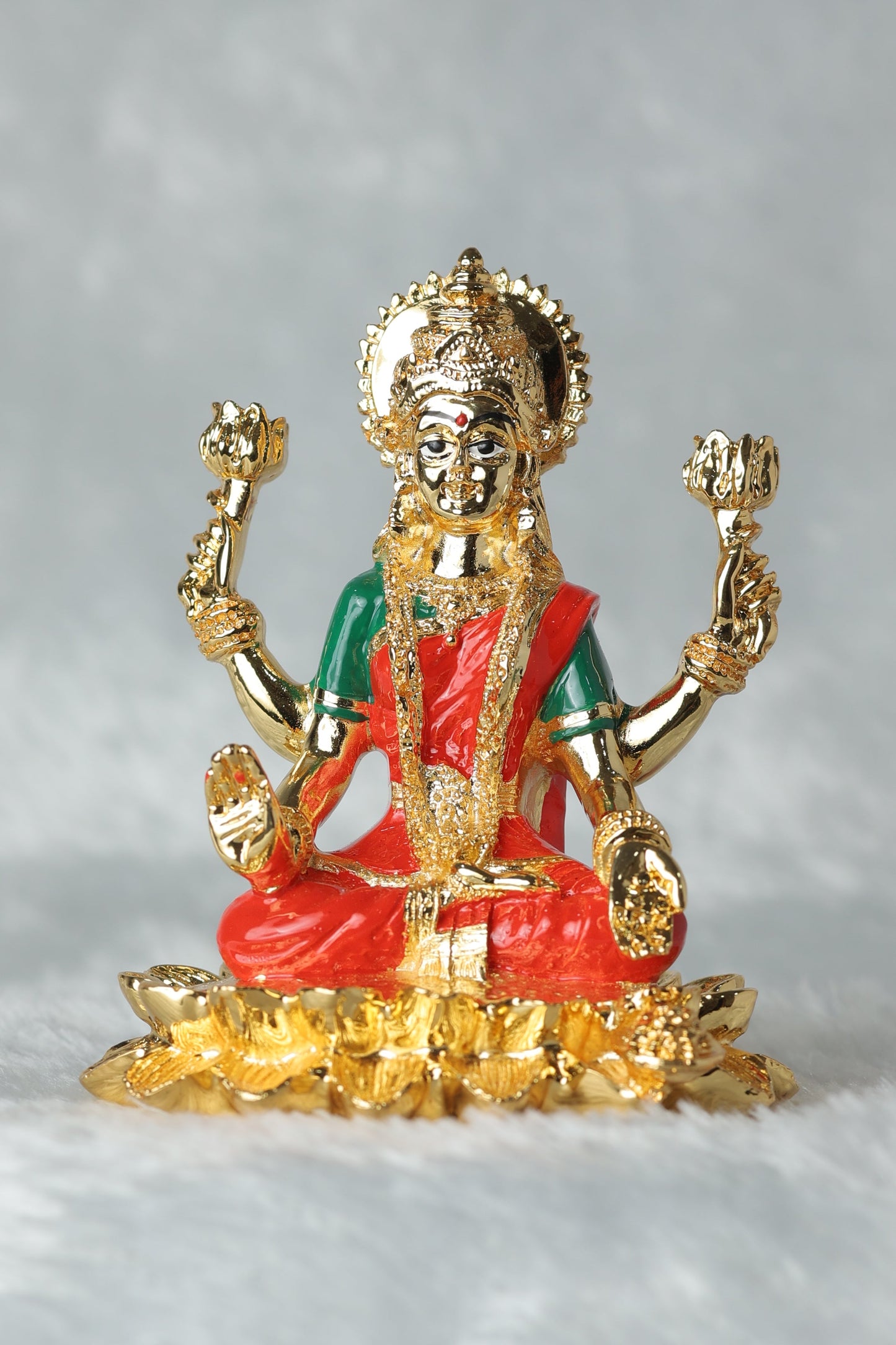Diwali Special Gold Plated Laxmi Ji Statue Attractive Sister