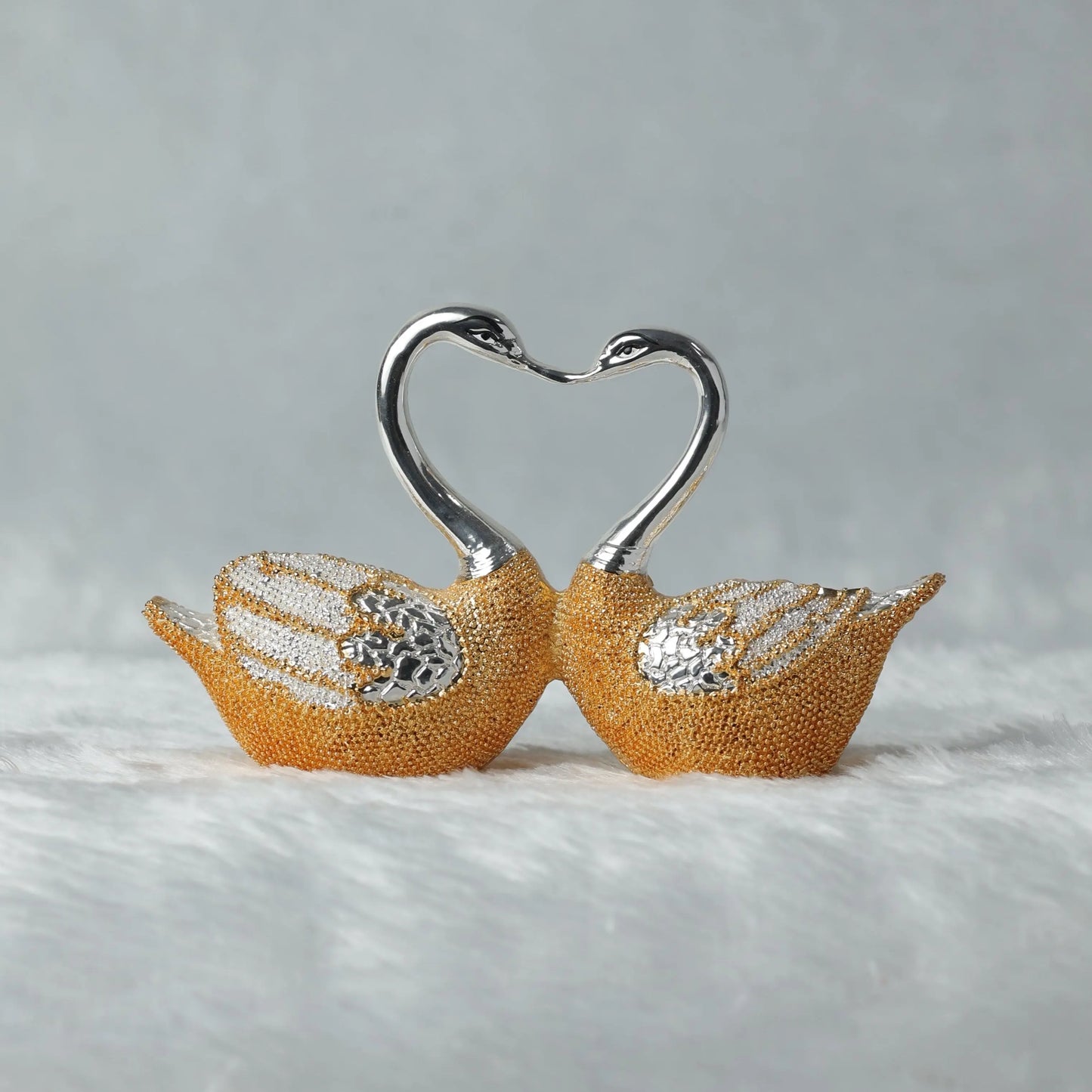 Gold and Silver Plated Love Birds - Romantic Home Decor Attractive Sister