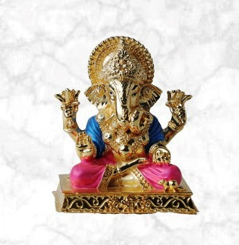 Gold Plated Ganpati Ji Statue Attractive Sister