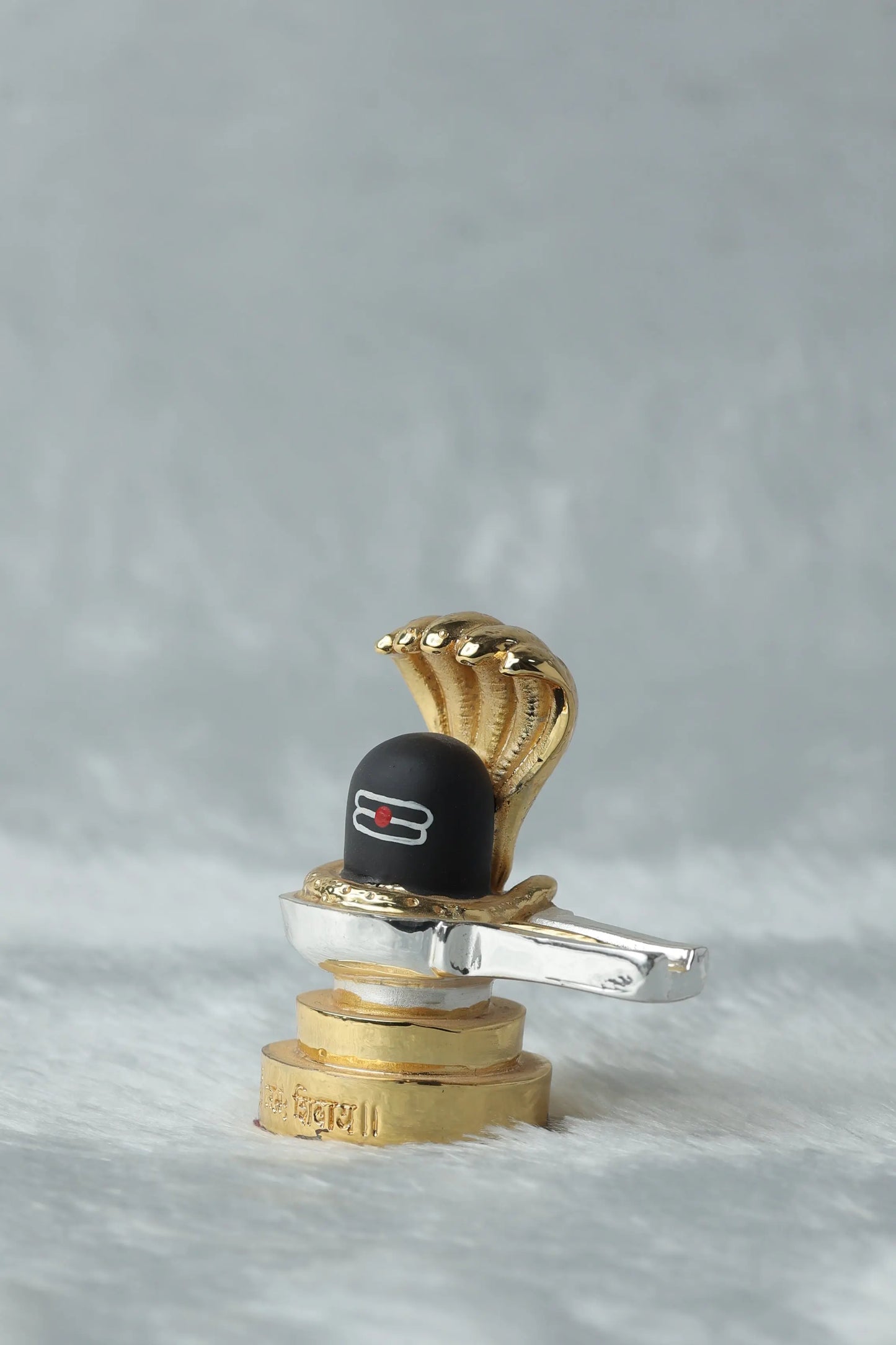 Gold & Silver Plated Shivling – 3x1.50x3.75 Inches, 100 Grams | Sacred Hindu Religious Idol for Pooja & Home Temple Attractive Sister