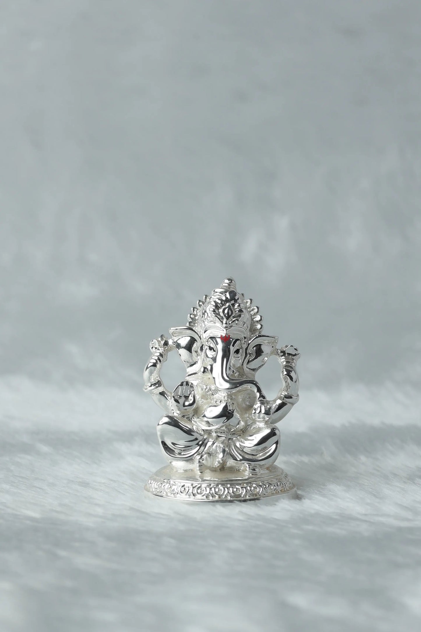 "Silver Plated Ganpati Statue - 3x2x2.5 Inches, 113g Lord Ganesha Figurine for Car Dashboard, Home, and Table Decor" Attractive Sister