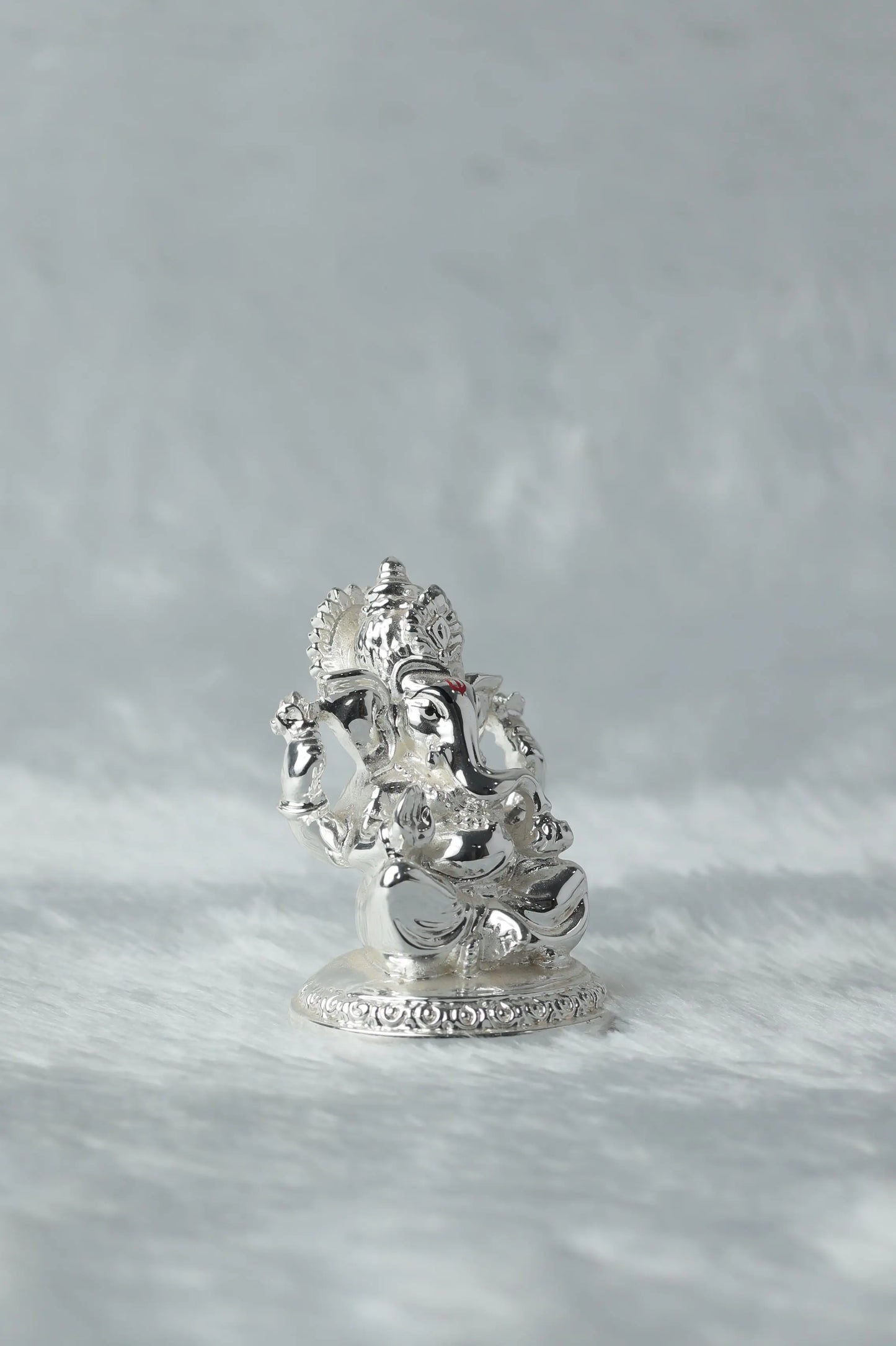 "Silver Plated Ganpati Statue - 3x2x2.5 Inches, 113g Lord Ganesha Figurine for Car Dashboard, Home, and Table Decor" Attractive Sister