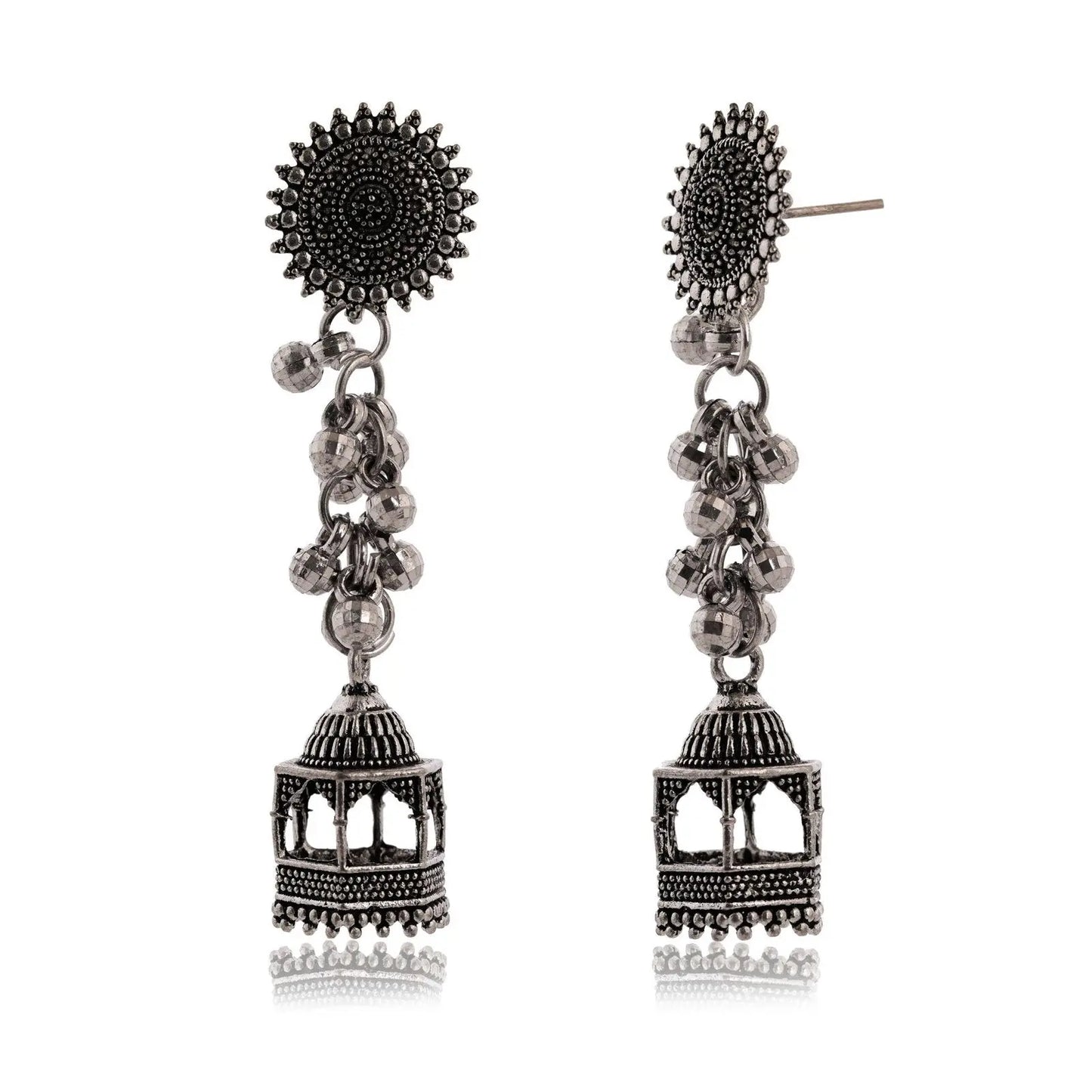 Women’s Indian Bollywood Stylish AZ838-OXidised Drop Dangles Earrings Traditional Ethnic Jhumka/Jhumki Earrings for Women Attractive Sister