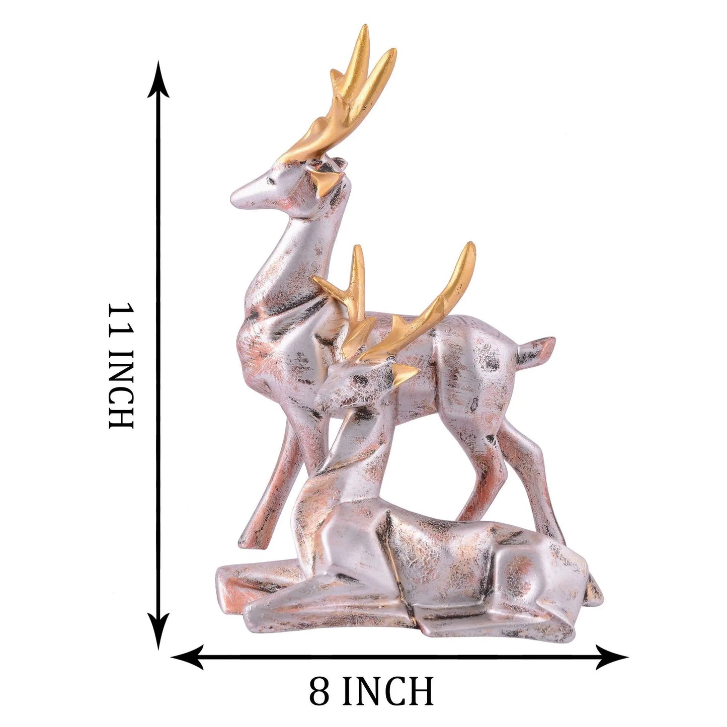 M/S PREM CRAFTS Resin Deer Head Showpiece Animal Figurine for Table Top Good Luck Vaastu Statue -02 M/S PREM CRAFTS