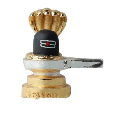 Gold & Silver Plated Shivling – 3x1.50x3.75 Inches, 100 Grams | Sacred Hindu Religious Idol for Pooja & Home Temple Attractive Sister