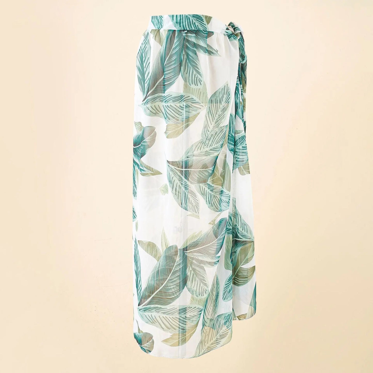 Vacation Chiffon Printed Tie-dye Lace-up Beach Wrap Skirt CJ