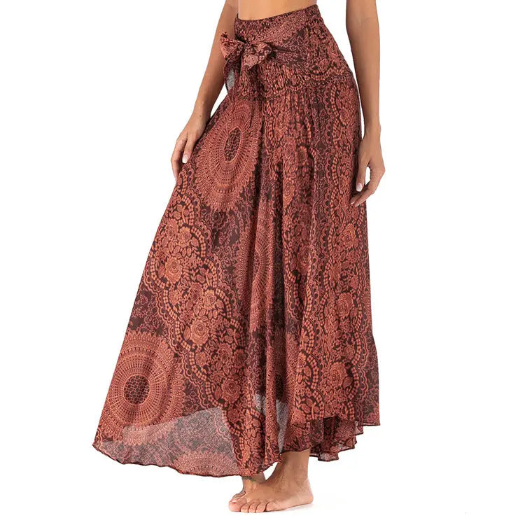 Ladies Fashion Two-Wear Swing Boho Skirt CJ