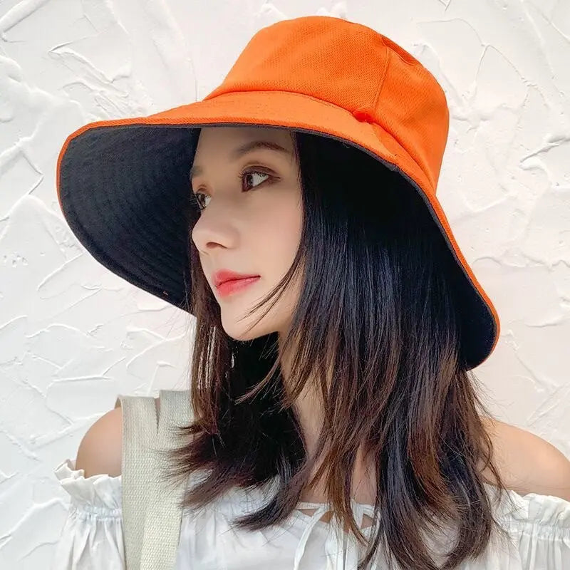 Big Brim Fisherman Hat Double Sided Sunshade CJ